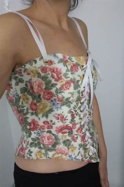 Penny S Floral Romance Woodland Cottagecore Corset Top Etsy