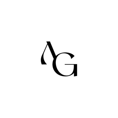 Premium Vector Ag Monogram Logo Design Letter Text Name Symbol