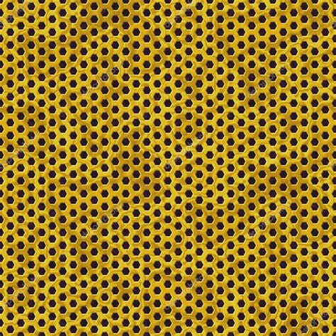 Gold Metal Perforated Sheet Seamless Pattern Texture Stock Photo By