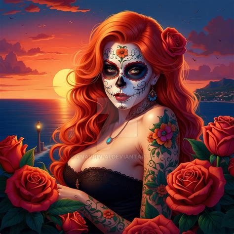 [open] Red Romance Sugar Skull 2 By Anavrin Ai On Deviantart