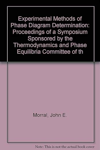 Experimental Methods Of Phase Diagram Determination Proceedings Of A