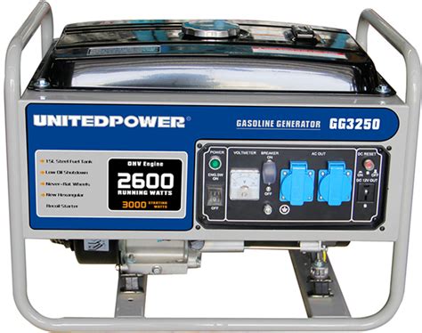 Gasoline Power Portable Generator Electric With United Power Gg3250