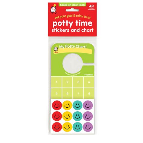 Amazon.com: Potty Time Stickers and Chart, Hooks onto Door knob! : Baby