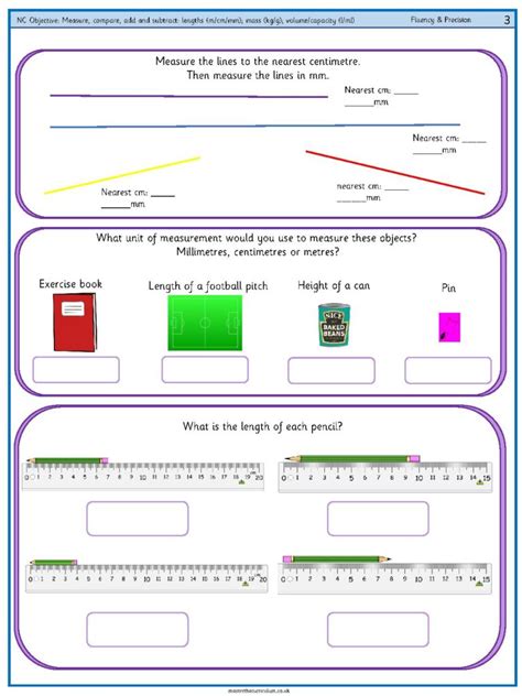 Measure Compare Add And Subtract Lengths M Cm Mm Mass Kg G