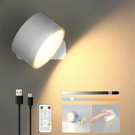 Lightess Applique A Parete Interno LED Moderna Lampada A Batteria