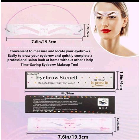 Jual Eyebrow Template Make Up Eyebrow Stencil Card Brow Class