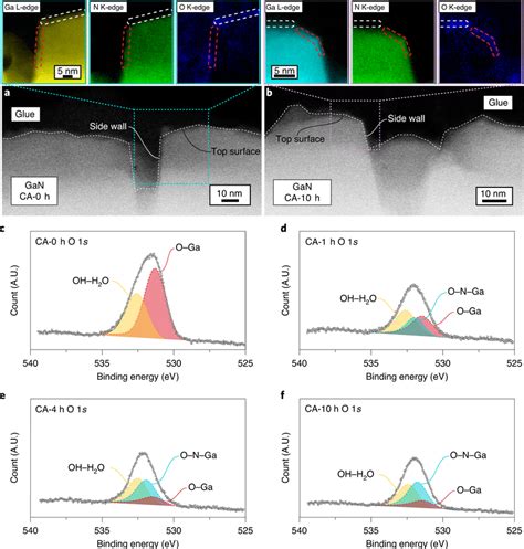 Chemical Analysis Of Si Gan Photocathode Surface A Stem Image Of