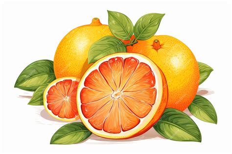 Premium Photo Vibrant Citrus Fruit Clipart In A Stunning 32 Aspect Ratio