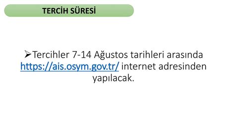 YKS 2018 TERCİH SÜRECİ ppt indir