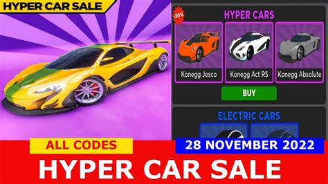 New Update Hyper Car Sale Sale All Codes Car Dealership Tycoon