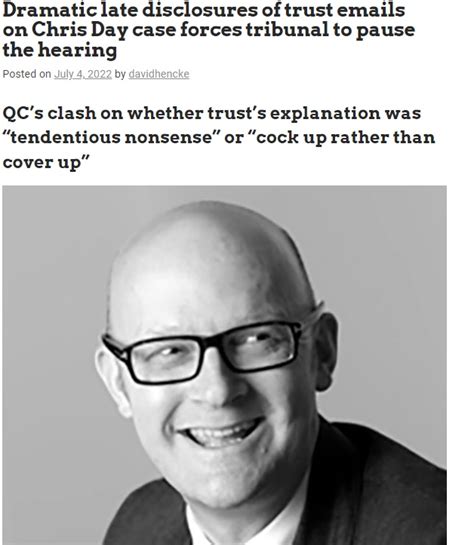 Coverage Of The June 2022 Dr Chris Day Whistleblowing Hearing Drchrisday