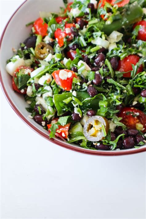 Mediterranean Black Bean Salad With Herbs And Feta Homemade Mastery