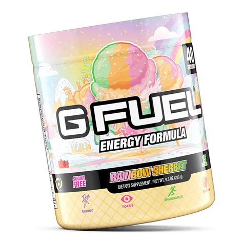 G Fuel Energy Formula Rainbow Sherbet Tub Vitamin Fortified