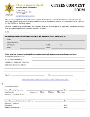 Fillable Online Genesee County Sheriffs Office Fax Email Print Pdffiller