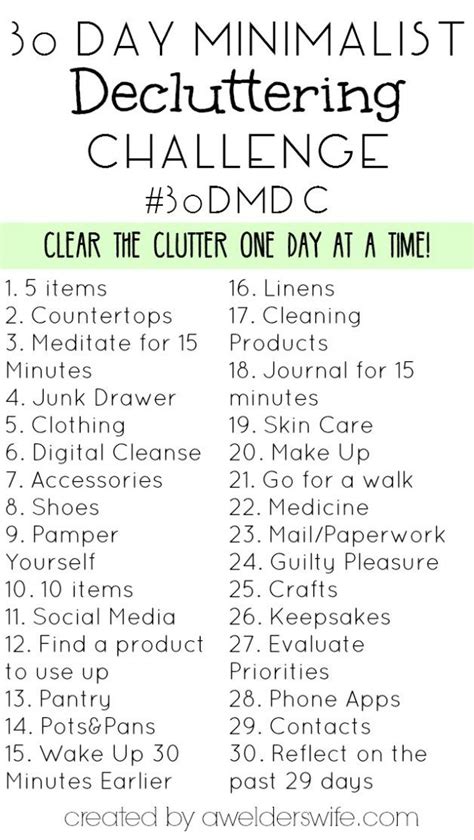 Minimalist Declutter Challenge 30 Days To Declutter Your Home