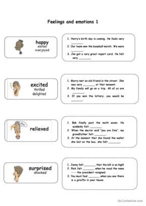 Emotions English Esl Worksheets Pdf Doc