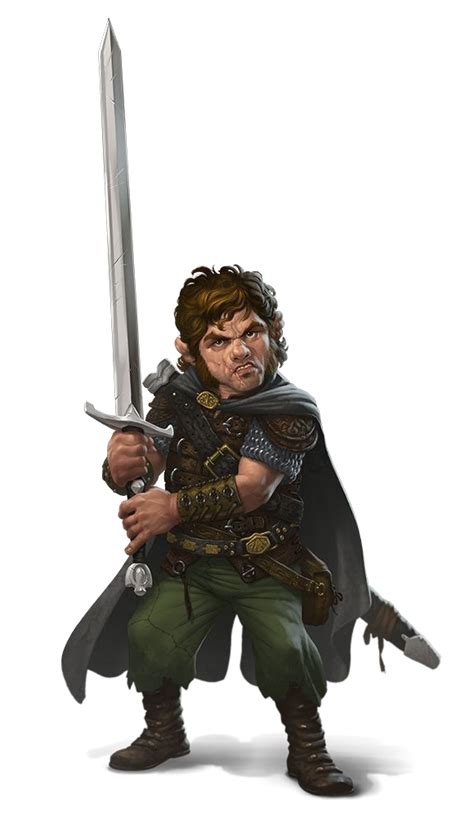 Male Halfling Greatsword Fighter Pathfinder Pfrpg Dnd Dandd 3 5 5e 5th Ed D20 Fantasy