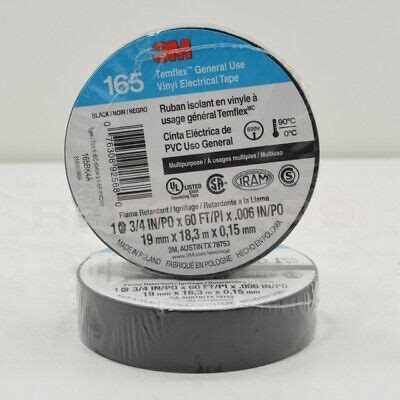 Rolls M Temflex Electrical Tape Black X Ft Insulated