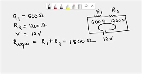 Solved A 600 Ohm And 1200 Ohm Resistor Are Connected In Series With A