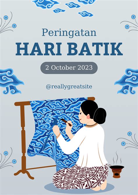 Desain Poster Selamat Hari Batik Template Canva En 2024