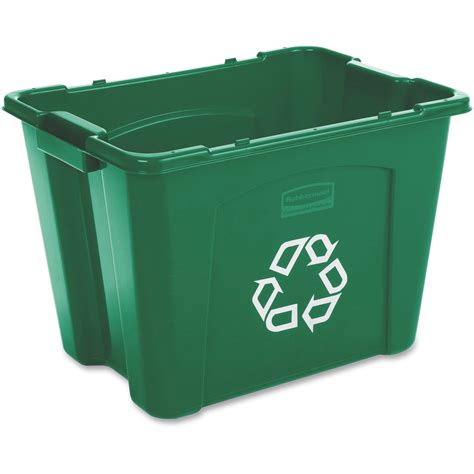 Rubbermaid Commercial 14 Gallon Recycling Box Green