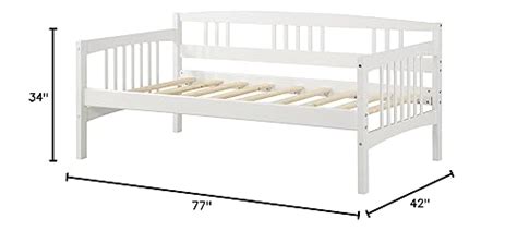 Dhp Kayden Daybed Solid Wood Twin White Pricepulse