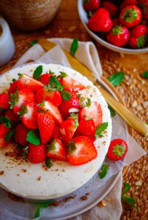 Plattekaastaart Met Aardbeien Elien S Cuisine