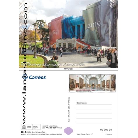 Sellos EspaÑa 2019 Bicentenario Del Museo Del Prado Entero Postal