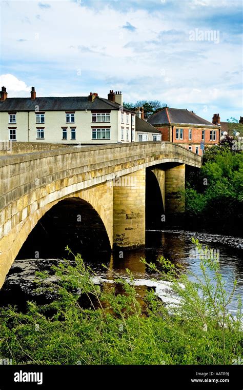 The Bridge Over The River Ure At Boroughbridge North Yorkshire Stock