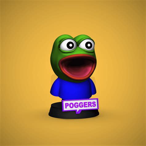 Poggers Pepe Emote Bust 3d Model By Chelscct Chelseycreatesthings