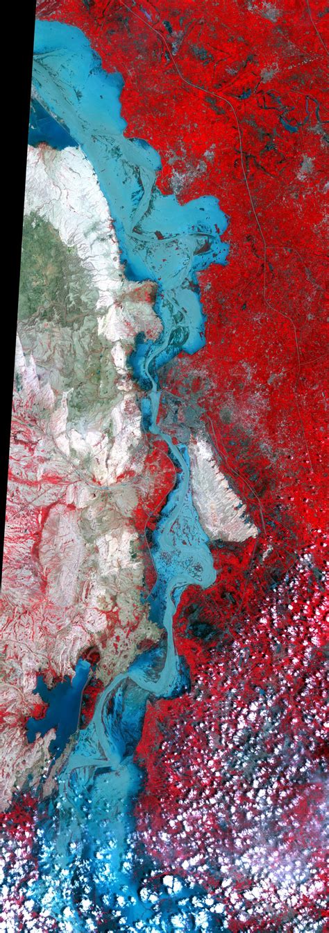 Aster Maps Continued Pakistan Flooding False Color Nasa Jet Propulsion Laboratory Jpl