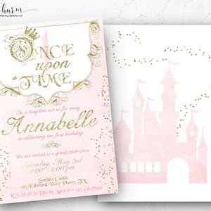 Once Upon a Time Invitation Princess Invitation Girl Birthday Invite ...