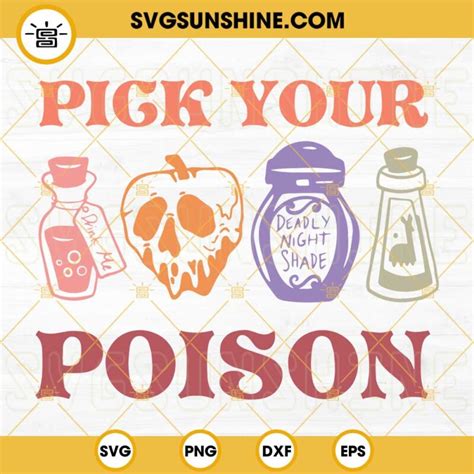 Pick Your Poison Svg Disney Villain Svg Poison Svg