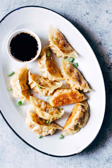 Vegetarian Gyoza Potstickers With Carrots And Paneer