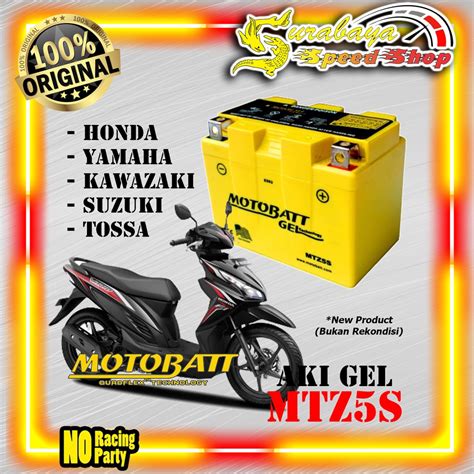 Jual Motobatt Aki Kering Aki Gel Tipe MTZ5S Karisma Kirana Revo Beat