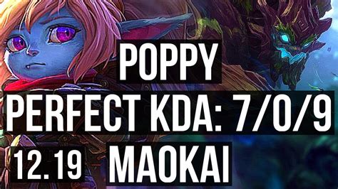 POPPY Vs MAOKAI TOP 7 0 9 Godlike 800K Mastery EUW Master 12