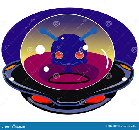 Cartoon Alien Spaceship Royalty Free Stock Images - Image: 10062989