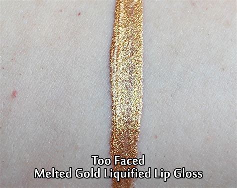 Too Faced Melted Gold Liquified Lip Gloss Review Swatches Makeup