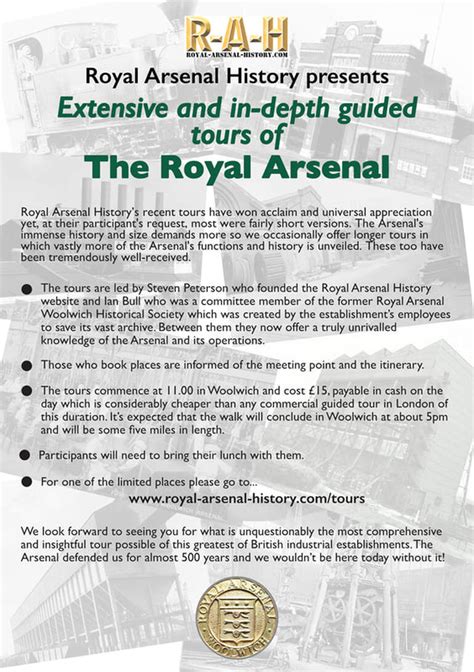 RAH tours - Royal Arsenal History