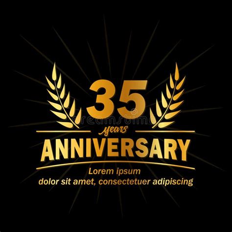 35th Anniversary Design Template 35th Years Vector And Illustration Stock Vector