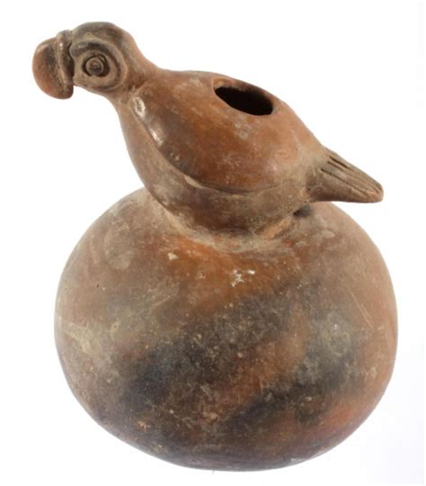 Mississippian Culture Period Figural Bird Pottery