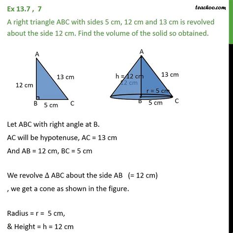 Ex 11 3 7 A Right Triangle ABC With Sides 5 Cm 12 Cm