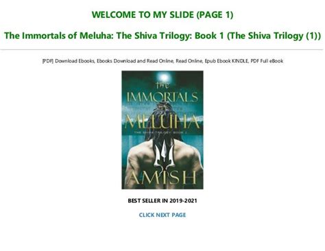 Best [PDF] The Immortals of Meluha: The Shiva Trilogy: Book 1 (The ...