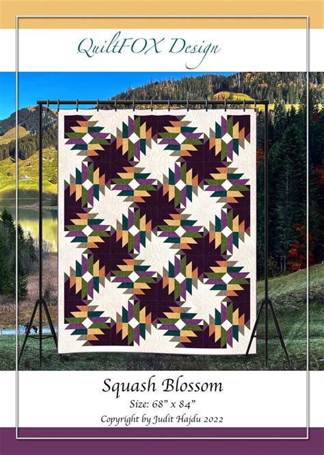 Squash Blossom Quilt Pattern Quilt Fox Designs Judit Hajdu