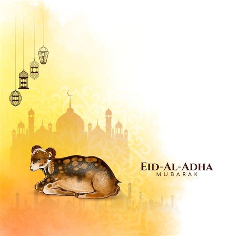 Tarjeta Del Festival Musulm N Religioso Eid Al Adha Mubarak Vector Gratis