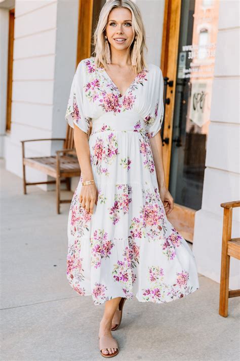 More Than Fun Ivory White Floral Maxi Dress In 2021 White Floral Maxi