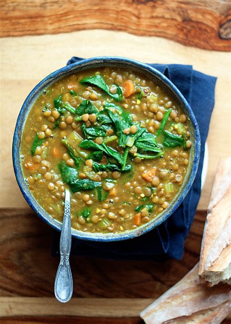 Instant Pot Golden Lentil Spinach Soup