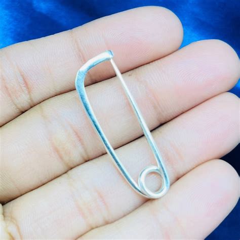 925 Sterling Silver Brooch Pin Back Safety Pin Back Handmade Silver