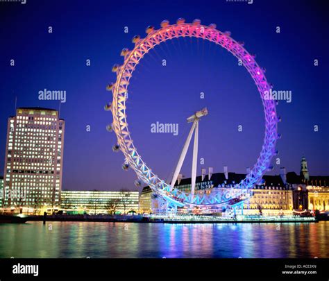 GB LONDON EYE AND RIVER THAMES Stock Photo Alamy