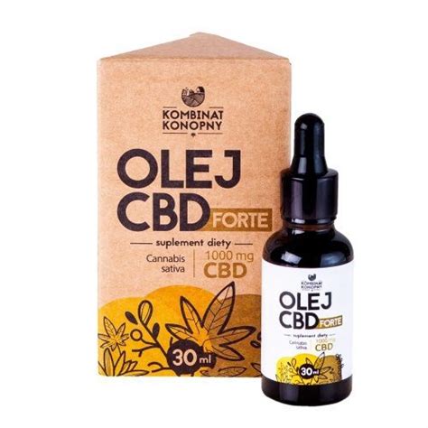 KOMBINAT KONOPNY Olej CBD FORTE 1000 Mg 30 Ml Cena Opinie Wskazania